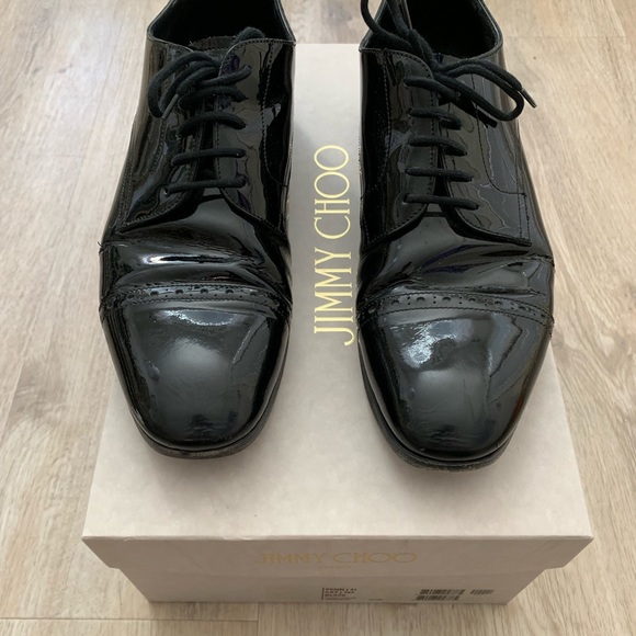 Jimmy Choo Pen Patent Black loafers in size 41. - Picture 2 of 5